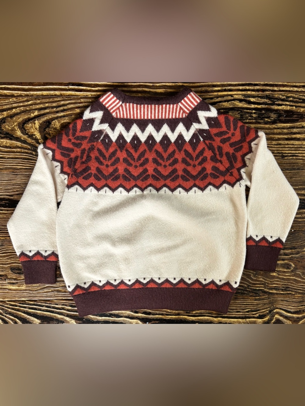 Vintage Fair Isle Apré Ski  3/4 Sleeve Sweater